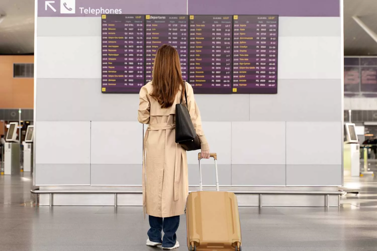Una chica en el aeropuerto que se va de vacaciones / FREEPIK
