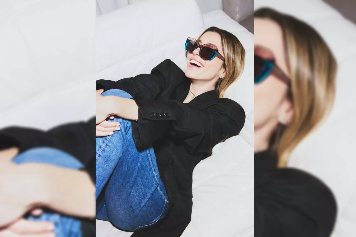 Natalia Cebrián con una de las gafas de las nueva colección de Cottet / COTTET