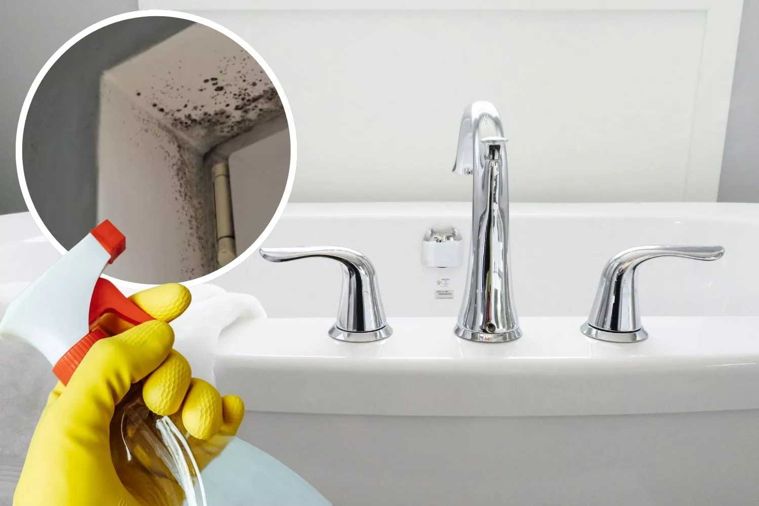 No lo sabías: este es el sencillo truco que te ayudará a quitar la humedad de tu baño/ Montaje CG