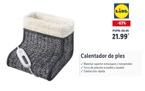 Calentador de pies eléctrico/ LIDL Calentador de pies eléctrico/ LIDL