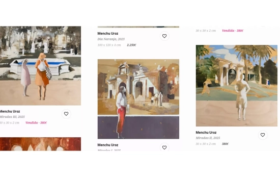 Obras de Menchu Uroz en la web de Flecha / CG Obras de Menchu Uroz en la web de Flecha / CG