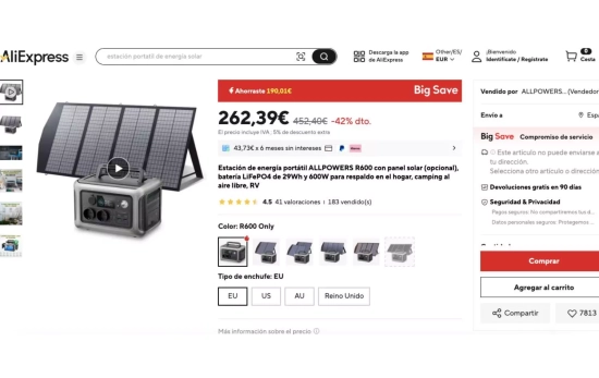 Estación de energía portátil que arrasa en ventas en AliExpress / ALIEXPRESS Estación de energía portátil que arrasa en ventas en AliExpress / ALIEXPRESS