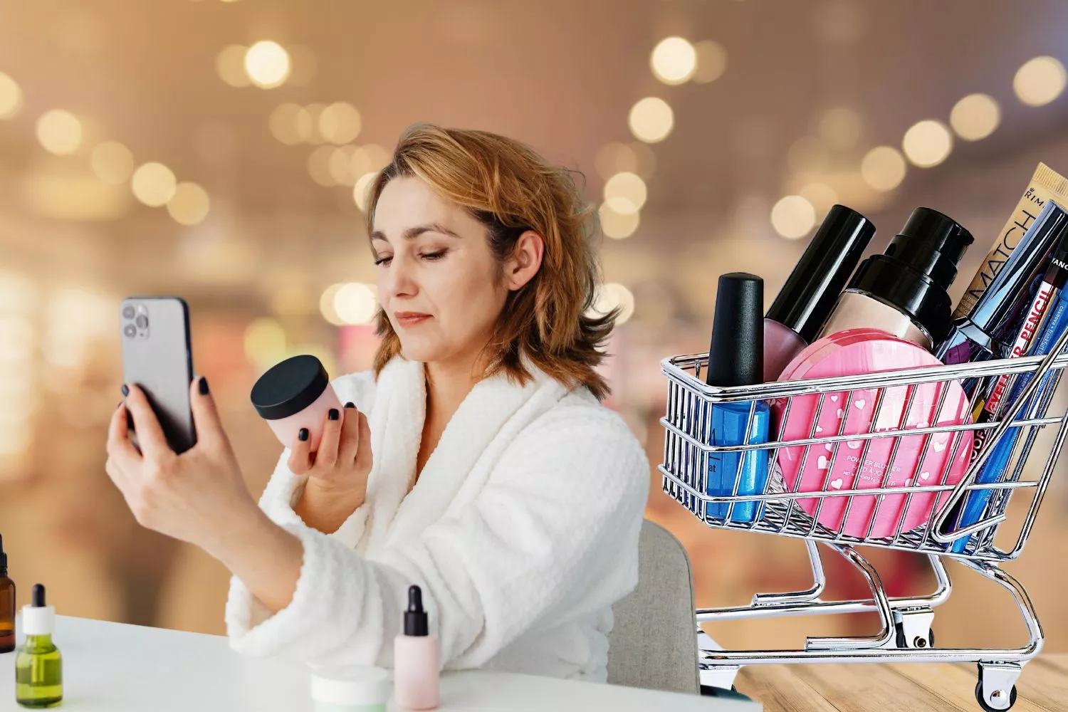 Una persona con la solución del supermercado para que tu piel parezca más joven / Montaje CG