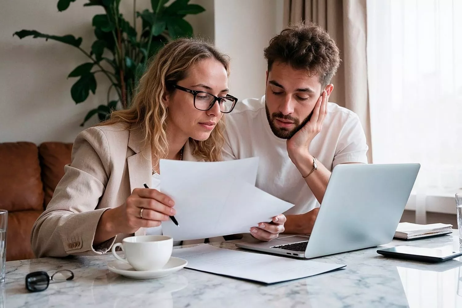 Dos personas revisan sus facturas de la luz / FREEPIK - @denamorado