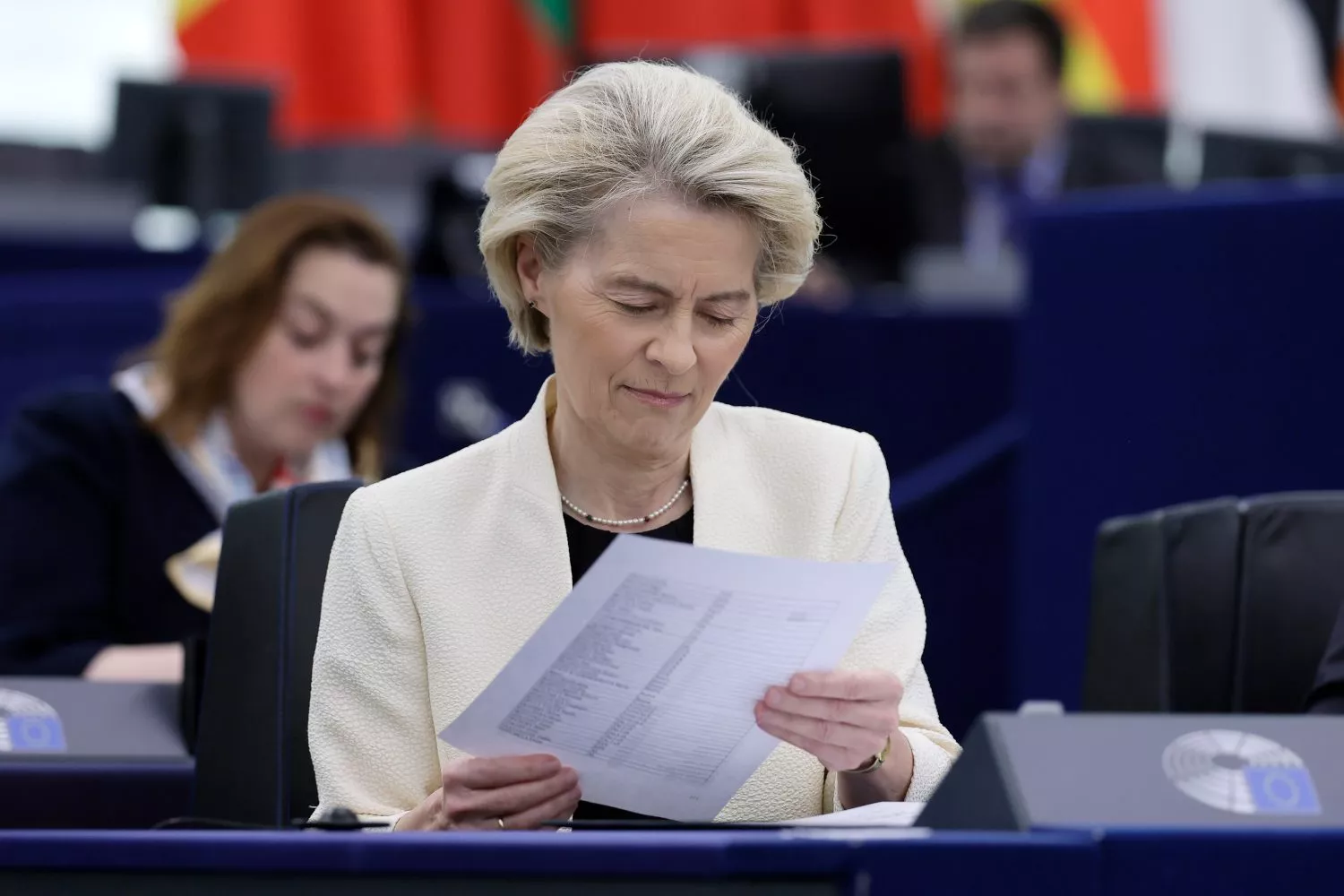 Ursula von der Leyen, presidenta de la Comisión Europea, planea imponer aranceles   RONALD WITTEK  