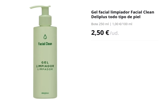 Gel Facial Clean Deliplus/ MERCADONA