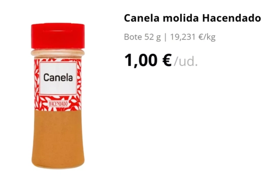 Canela molida/ MERCADONA Canela molida/ MERCADONA
