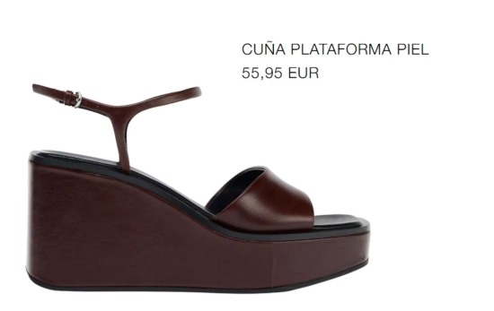 Sandalias de piel tipo cuña/ ZARA Sandalias de piel tipo cuña/ ZARA