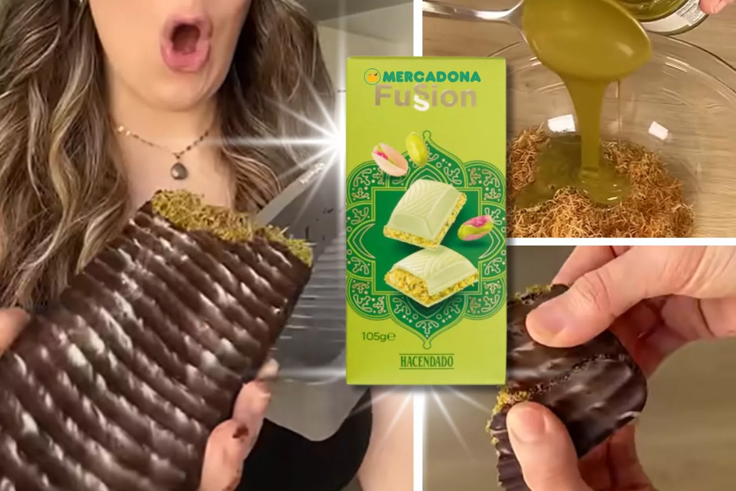 La mejor receta para hacer el 'chocolate Dubai' de Mercadona en casa/ Montaje CG