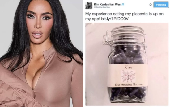 Cuando Kim Kardashian anunció a través de Twitter (actualmente 'X') que se había comido su placenta en píldoras/ Montaje CG Cuando Kim Kardashian anunció a través de Twitter (actualmente 'X') que se había comido su placenta en píldoras/ Montaje CG