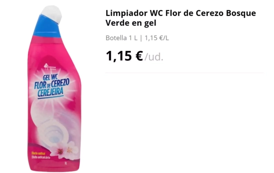 Limpiador WC Flor de Cerezo/ MERCADONA Limpiador WC Flor de Cerezo/ MERCADONA