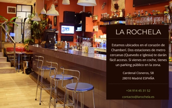 Imagen de la barra del local La Rochela/ LAROCHELA.ES Imagen de la barra del local La Rochela/ LAROCHELA.ES