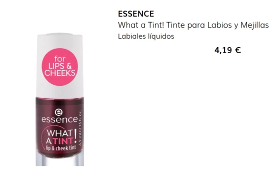 Tinte para Labios y Mejillas ESSENCE/ PRIMOR Tinte para Labios y Mejillas ESSENCE/ PRIMOR