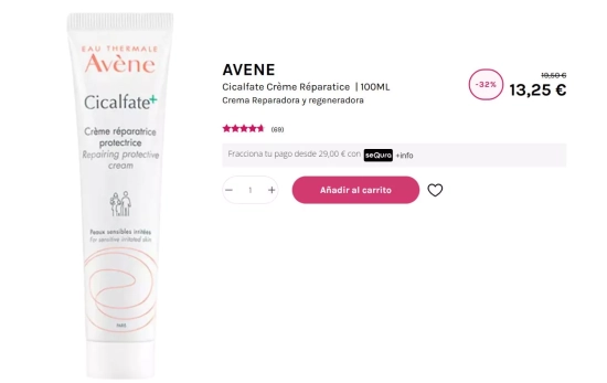 Cicalfate Crème Réparatice de Avene. Crema reparadora y regeneradora/ DRUNI Cicalfate Crème Réparatice de Avene. Crema reparadora y regeneradora/ DRUNI