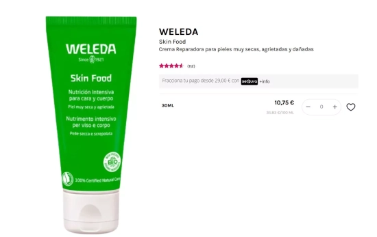 Skin Food de Weleda. Crema Reparadora para pieles muy secas, agrietadas y dañadas/ DRUNI Skin Food de Weleda. Crema Reparadora para pieles muy secas, agrietadas y dañadas/ DRUNI
