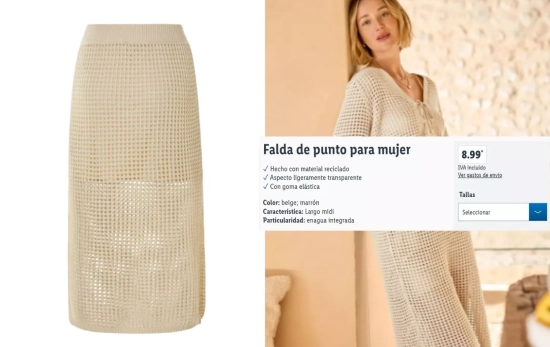 Falda midi de punto/ LIDL Falda midi de punto/ LIDL