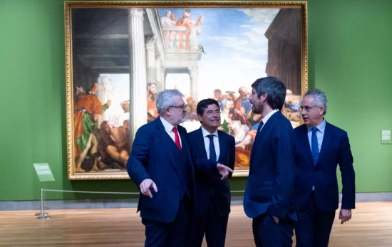 Autoridades durante la inauguración de la exposición de Paolo Veronese, en el Museo Nacional del Pra Autoridades durante la inauguración de la exposición de Paolo Veronese, en el Museo Nacional del Pra