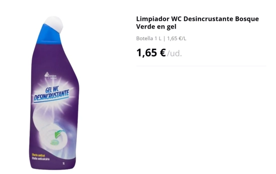 Limpiador WC Desincrustante /MERCADONA Limpiador WC Desincrustante /MERCADONA