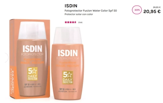 Protector solar con color de ISDIN/ DRUNI Protector solar con color de ISDIN/ DRUNI