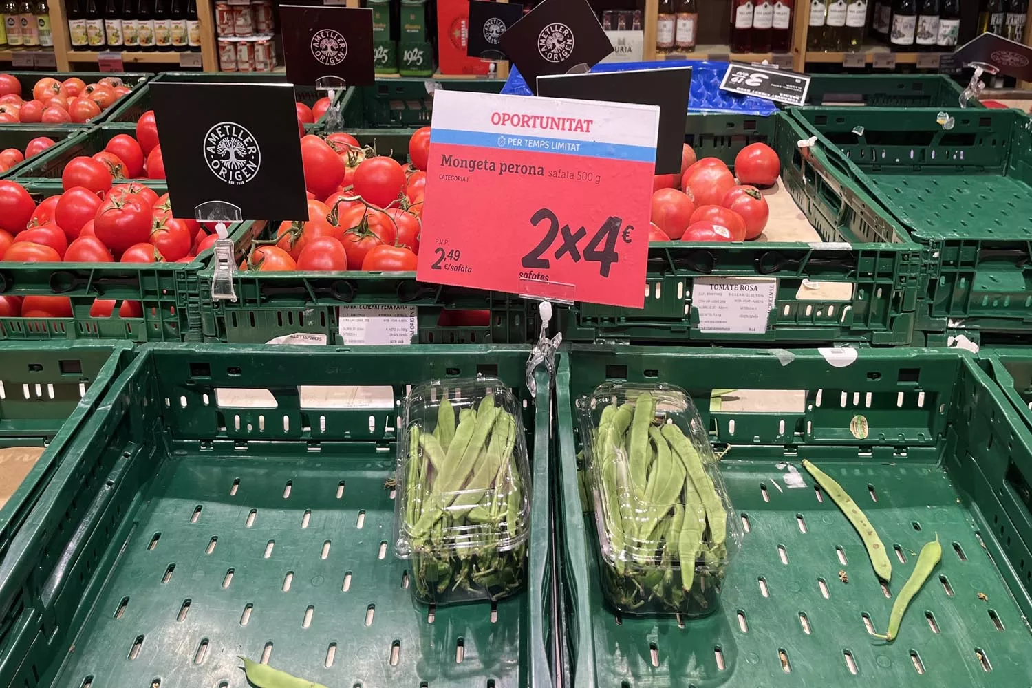 Las judías verdes de Marruecos a la venta en Ametller Origen sin indicar el país de procedencia / TEO CAMINO Las judías verdes de Marruecos a la venta en Ametller Origen sin indicar el país de procedencia / TEO CAMINO