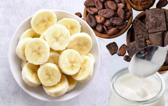 Ingredientes necesarios para el helado saludable de Boticaria García/ Montaje CG Ingredientes necesarios para el helado saludable de Boticaria García/ Montaje CG