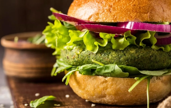 Una hamburguesa vegetal Una hamburguesa vegetal