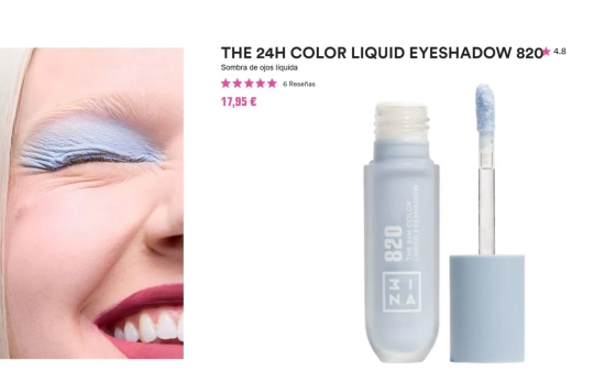 Sombra de ojos líquida 24H tono 820/ MINA Sombra de ojos líquida 24H tono 820/ MINA