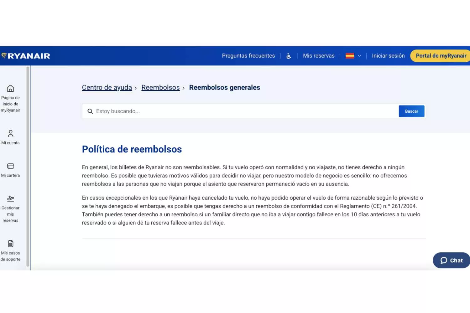 Actual política de reembolso de Ryanair RYANAIR Actual política de reembolso de Ryanair RYANAIR
