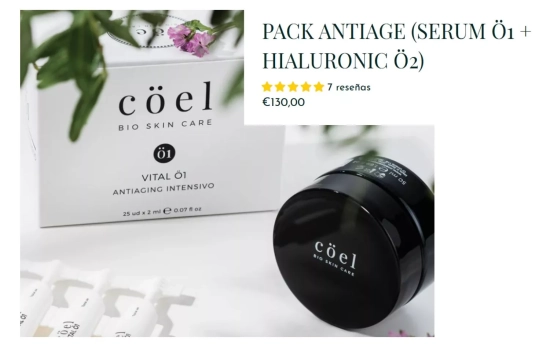 Pack Ácido Hialurónico Sérum Cöel Cosmetics/ COELCOSMETICS Pack Ácido Hialurónico Sérum Cöel Cosmetics/ COELCOSMETICS