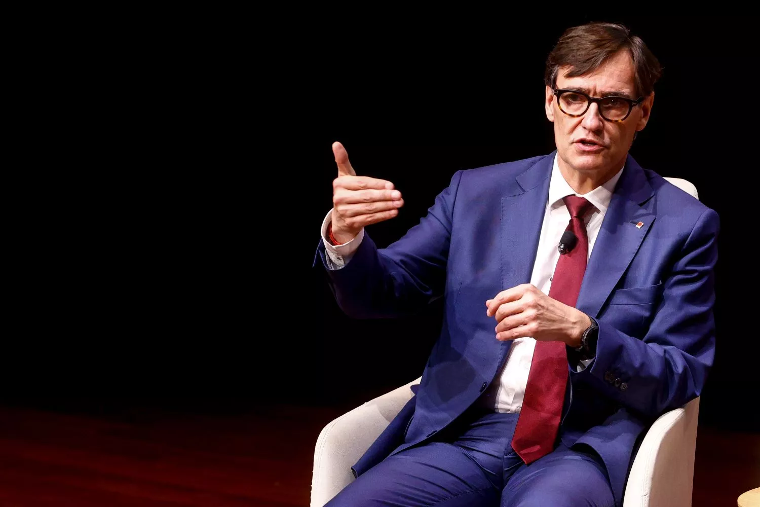 El presidente de la Generalitat, Salvador Illa, durante su intervención en un foro organizado por E