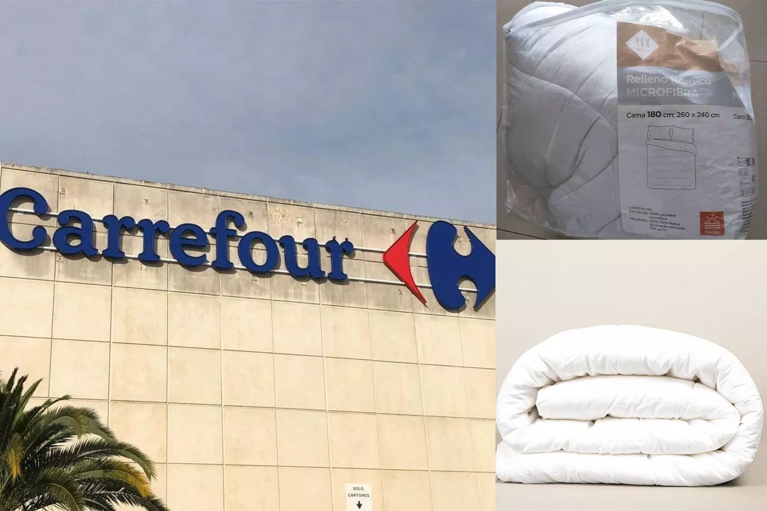 El edredón roto de Carrefour / FOTOMONTAJE CG