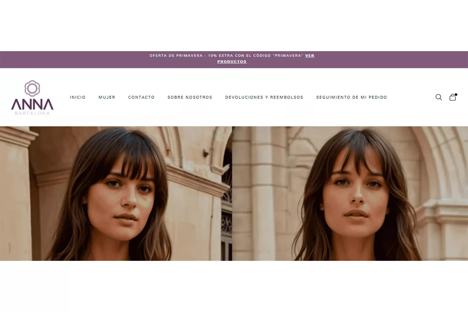 Aspecto de la web de Anna Barcelona / CG