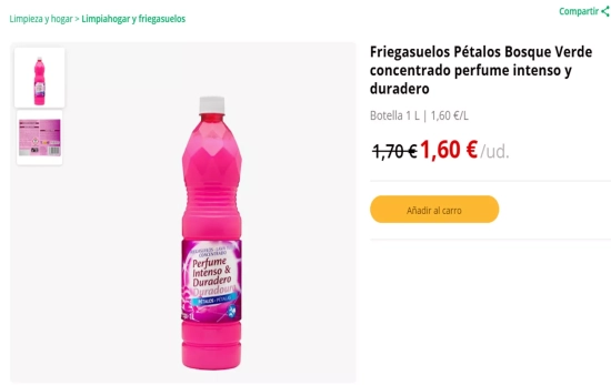 El friegasuelos perfumado de Mercadona con el precio rebajado El friegasuelos perfumado de Mercadona con el precio rebajado