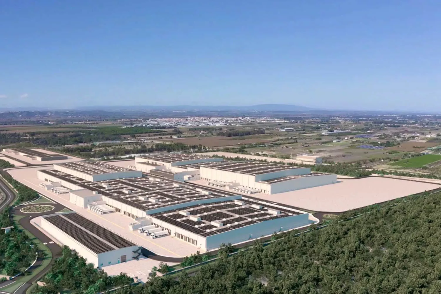 El nuevo centro logístico de la cadena de supermercados valenciana en Portugal / MERCADONA El nuevo centro logístico de la cadena de supermercados valenciana en Portugal / MERCADONA