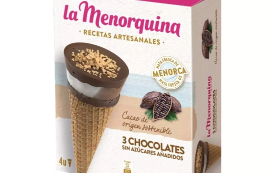 Helados de la marca La Menorquina sin azúcares añadidos ALCAMPO Helados de la marca La Menorquina sin azúcares añadidos ALCAMPO
