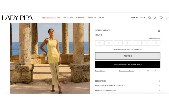Vestido Paros de Lady Pipa LADY PIPA Vestido Paros de Lady Pipa LADY PIPA