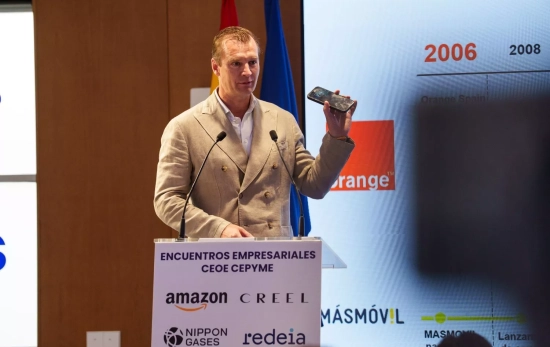 El CEO de Yoigo,, Meinrad Spenger, durante un encuentro empresarial CEOE CEPYME El CEO de Yoigo,, Meinrad Spenger, durante un encuentro empresarial CEOE CEPYME