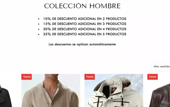 Productos ofertados en la web Productos ofertados en la web