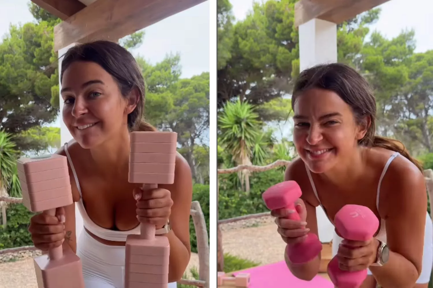 Laura Escanes y su secreto para seguir entrenando sin material y en vacaciones / Redes Sociales