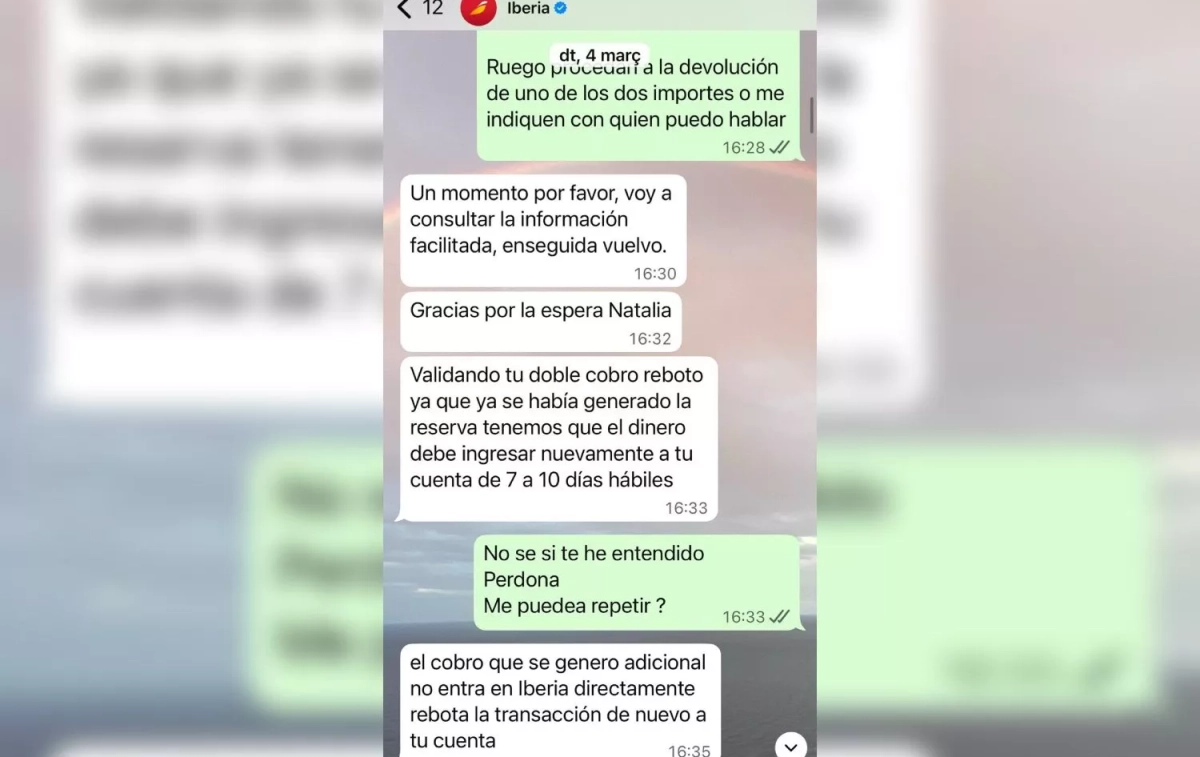 La conversación de Vicenç Benages con Iberia CEDIDA La conversación de Vicenç Benages con Iberia CEDIDA