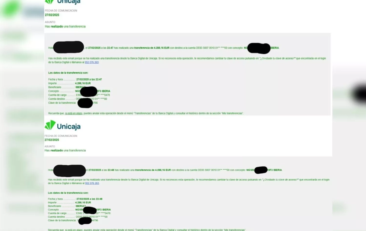 La justificación de pago de Unicaja CEDIDA (1) La justificación de pago de Unicaja CEDIDA (1)