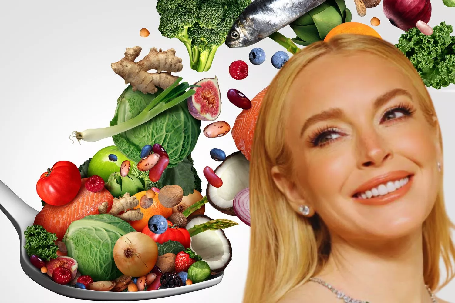 Los secretos de Lindsay Lohan para comer saludable / Montaje CONSUMIDOR GLOBAL