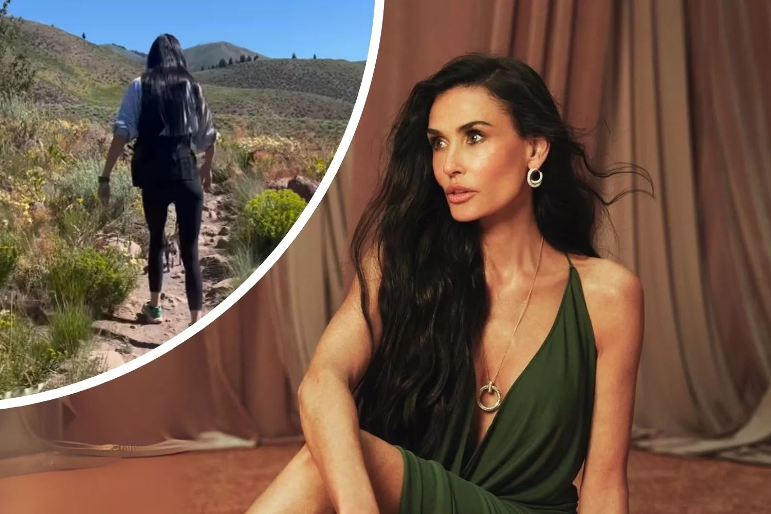 Los ejercicios de Demi Moore para cuidarse / Montaje CONSUMIDOR GLOBAL
