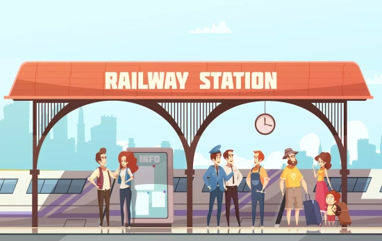 Ilustracion de una estación de tren FREEPIK Ilustracion de una estación de tren FREEPIK