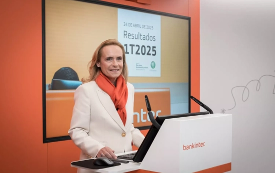 La consejera delegada de Bankinter, Gloria Ortiz, durante una rueda de prensa La consejera delegada de Bankinter, Gloria Ortiz, durante una rueda de prensa