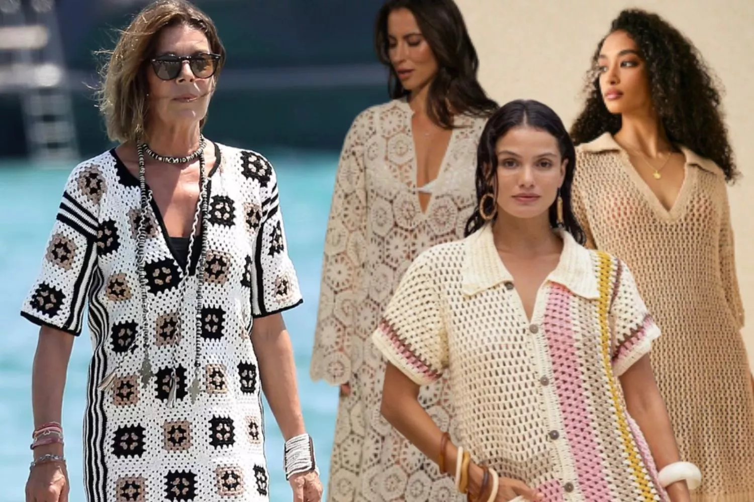 El vestido que enamoró a Carolina de Mónaco y es tendencia en España este verano / Montaje CG