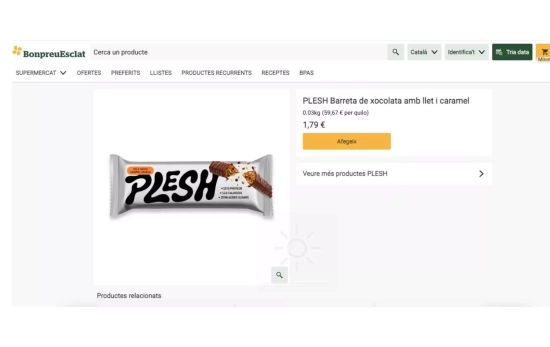 Barritas Plesh vendidas en Bonpreu BONPREU Barritas Plesh vendidas en Bonpreu BONPREU