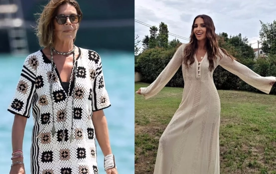 El vestido de crochet conquista el verano: así lo lleva Carolina de Mónaco o Paula Echevarría/ Montaje CG El vestido de crochet conquista el verano: así lo lleva Carolina de Mónaco o Paula Echevarría/ Montaje CG