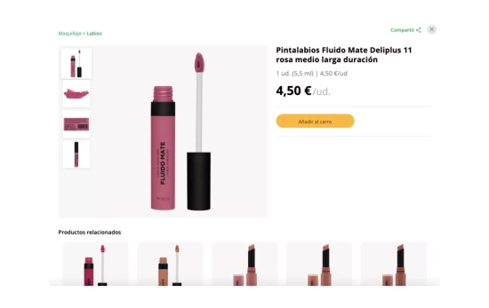 Pintalabios fluido mate Deliplus / MERCADONA Pintalabios fluido mate Deliplus / MERCADONA