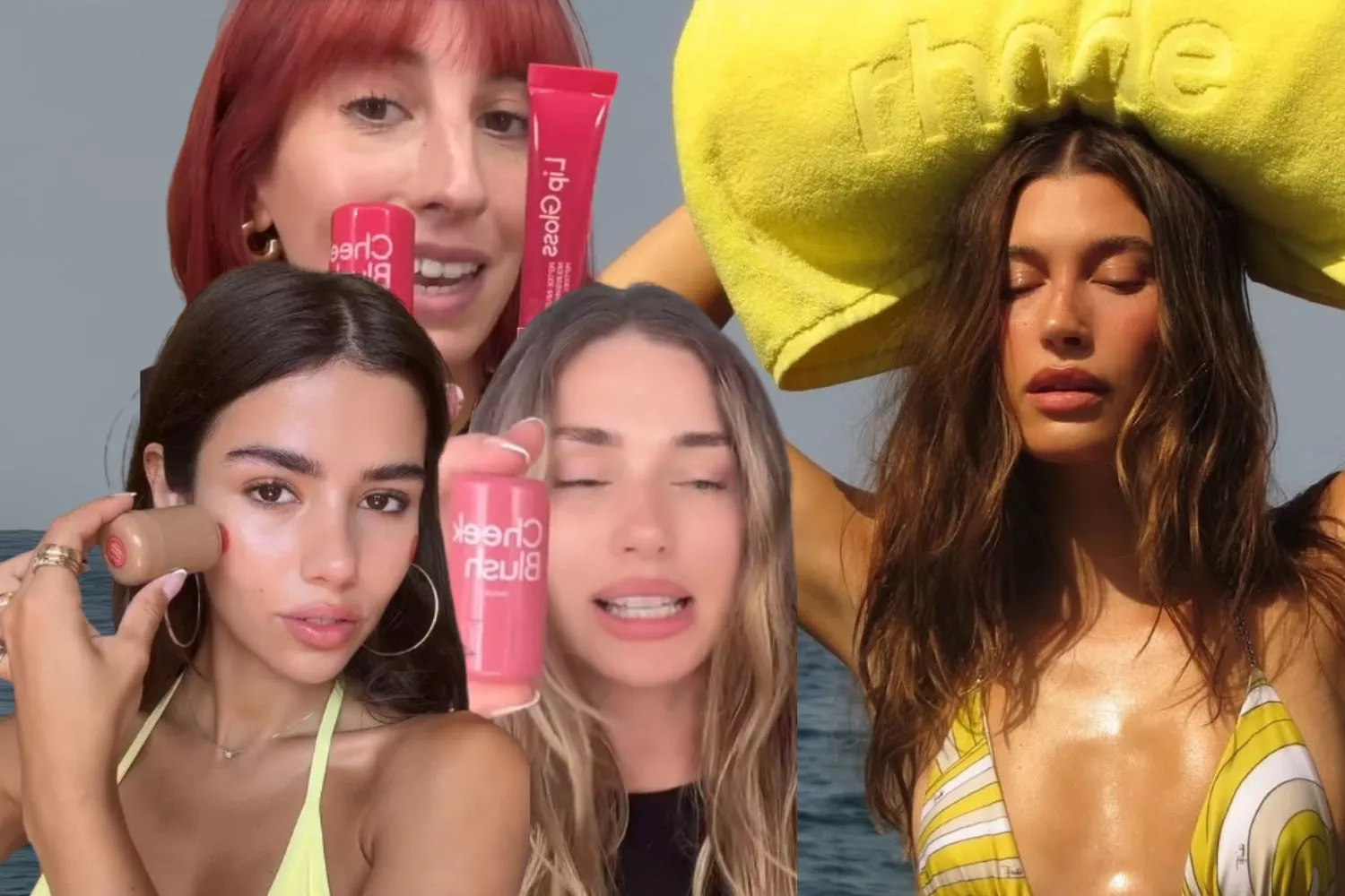 Hailey Bieber y cosméticos de Mercadona / Montaje CONSUMIDOR GLOBAL
